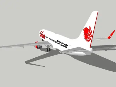 Boeing 737-800 Lion Air Low-poly 3D model