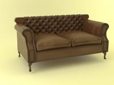 Chesterfield Set sofa Free 3D model