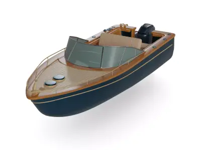 Electric Motorboat 3D model