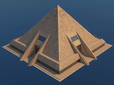 Futuristic Egyptian Pyramids - 001 - New 3D model