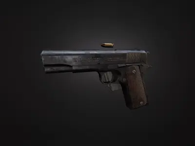 AAA M1911 Game Ready PBR Low-poly 3D model