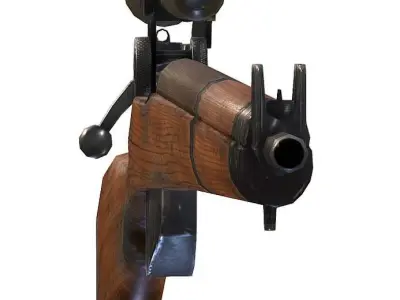 British Magazine Rifle Lee Enfield Low-poly 3D model