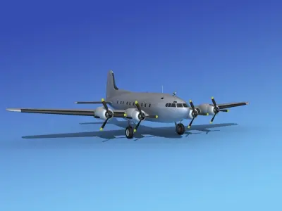 Boeing 307 Stratoliner Bare Metal 3D model