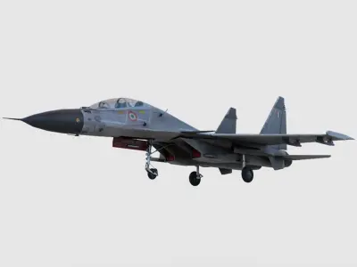 Sukhoi Su-30 MKI Low-poly 3D model