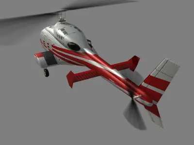Bell 222 V4 Helicoopter Low-poly 3D model