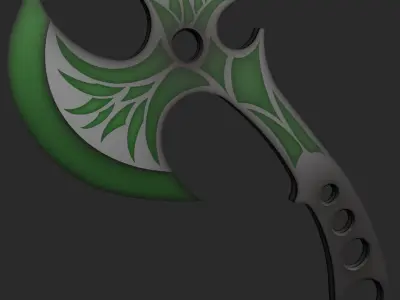 Tomahawk axe Low-poly 3D model