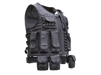 Military Vest 11 - All MH Bodies - UE5 Skeletons - Rigged Low-poly 3D model