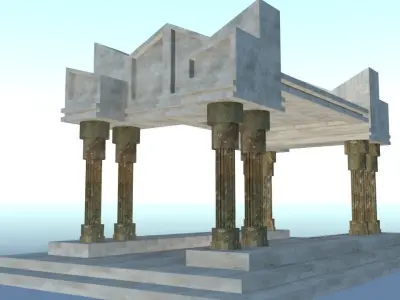 Ancient Temple Two Different Versions 3D model