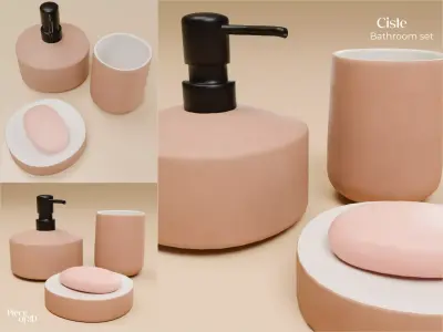CISTE - Bathroom set - ALINEA - 3 pieces Free 3D model