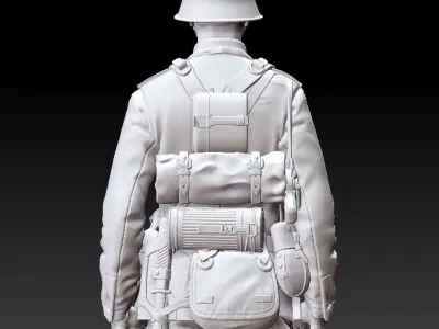German officer 3D print model