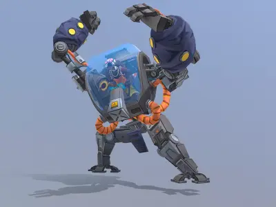 URBAN SCIFI MODIFIED LARGE ROBOT SLAM 3D model