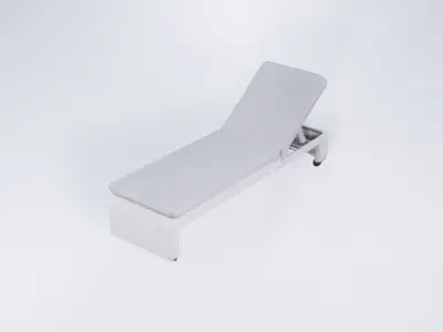 Low Poly Garden Sun Lounger - Stylized Static Model 3D model