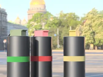 colored smoke gase  3D model