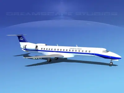 Embraer ERJ-145 Manchester Charter 3D model