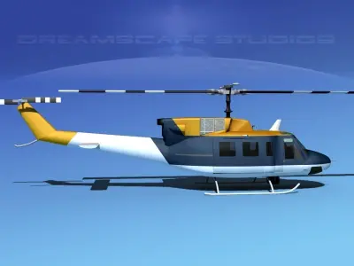Bell 212 V29 Unmarked 3D model