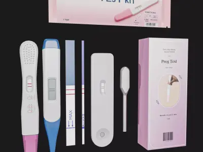 Pregnancy Test Kit   Low-poly 3D model