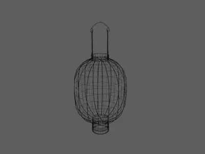 Chinese Lantern - Game Ready - PBR Low-poly 3D model