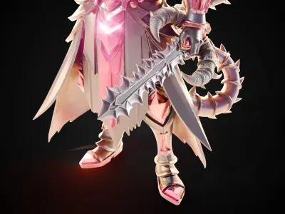 Stylized Sword - Dragonbane Greatsword Doomhorn - Game Ready 3D model