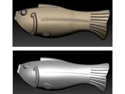 Vintage antique fish 3d printing sculpture 3D print model