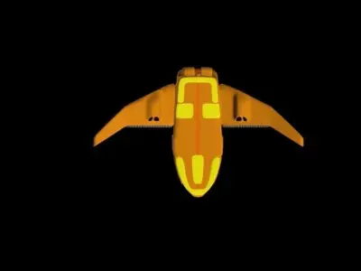 Phoenix Class Interceptor Low-poly 3D model