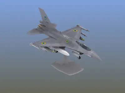 F16C Fighter Print 3D print model