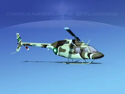 Bell OH-58B Pakistan Army 3D model