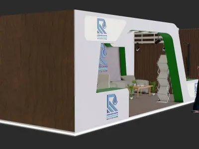 400x900 Booth Design 3D Project File Free Download Free low-poly 3D model