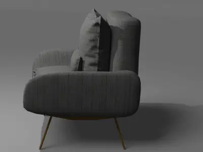 Armchair With Pillows 3d Model Free 3D model