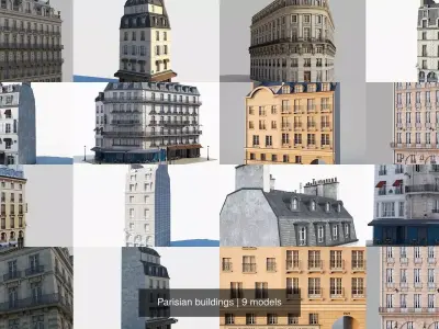 Parisian buildings 3D Model Collection