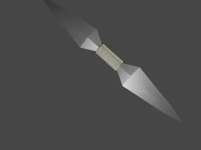 Double-sided kunai Low-poly 3D model