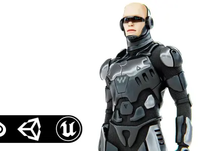 MECHA SOLDIER-C Rigged for Unreal Engine - Unity - MIXAMO  3D model