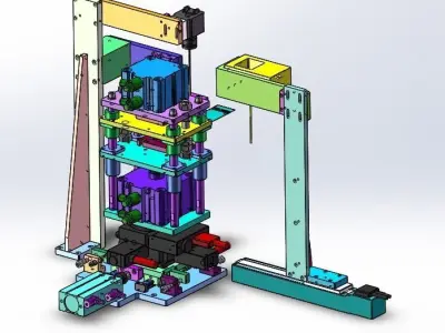 Ccd stamping mechanism Low-poly 3D model