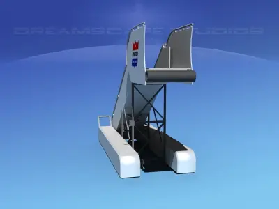 Airport Stairs United Airlines 3D model