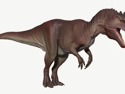 Allosaurus dinosaur Low-poly 3D model