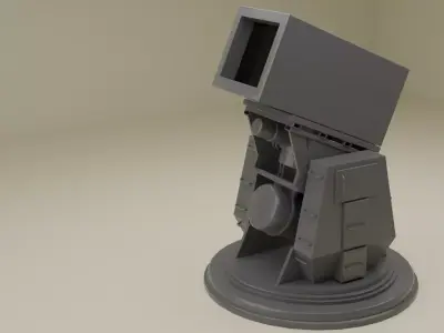 Laser Turret for Eevee and Cycles Low-poly 3D model