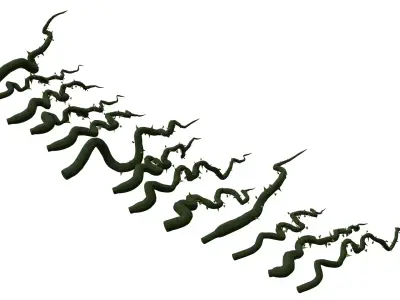 Modular Root Environment Pack Low-poly 3D model