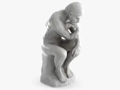 The Thinker Sculpture 3D model