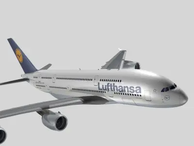 Airbus A-380 Lufthansa 3D model