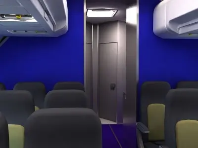 B737-500 lufthansa with interior 3D model