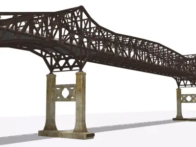 Pulaski Bridge Low-poly 3D model