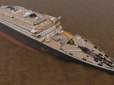 RMS Titanic Wreck 3D model