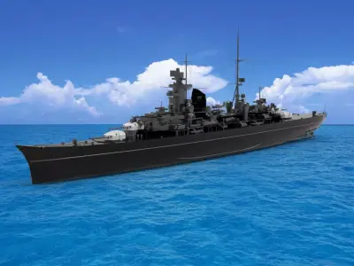 German cruiser Prinz Eugen 3D model