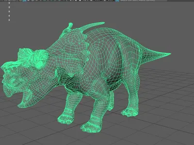 Achelousaurus Low-poly 3D model