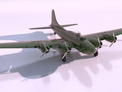 Boeing B17 for 3Dprint 3D print model