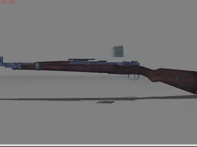 Kar98k Low-poly 3D model