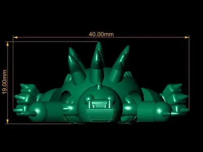 Stylized dragon 3D print model