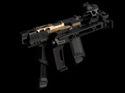 SIG Sauer P320 Custome Low-poly 3D model