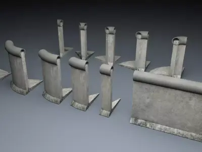 Berlin Wall 2nd gen Element 3D model