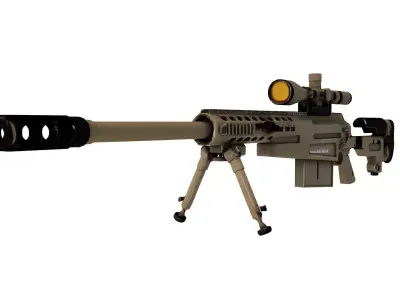 KSr50 sniper rifle 3D model