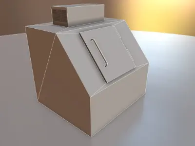 PBR Ice Machine Low-poly 3D model
